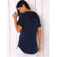 Short Sleeve Pocket Design Solid Color Hoodies661232