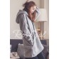Stylish Hooded Long Sleeve Loose Fitting Pocket Design Women s Hoodie225731