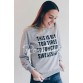 Trendy Women's Letter Pattern Loose Long Sleeve Sweatshirt