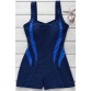 Active Style U Neck Color Block Backless One-Piece Swimsuit For Women