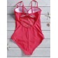 Stylish Spaghetti Strap Mesh One Piece Swimwear For Women555585