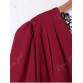 Elegant V-Neck Long Sleeve Loose-Fitting Solid Color Shirt
