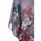 Stylish Scoop Neck Polka Dot Floral Print Dolman Sleeve Chiffon Blouse For Women100217