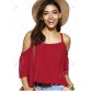 Trendy Spaghetti Strap Solid Color Loose Fitting Blouse549549